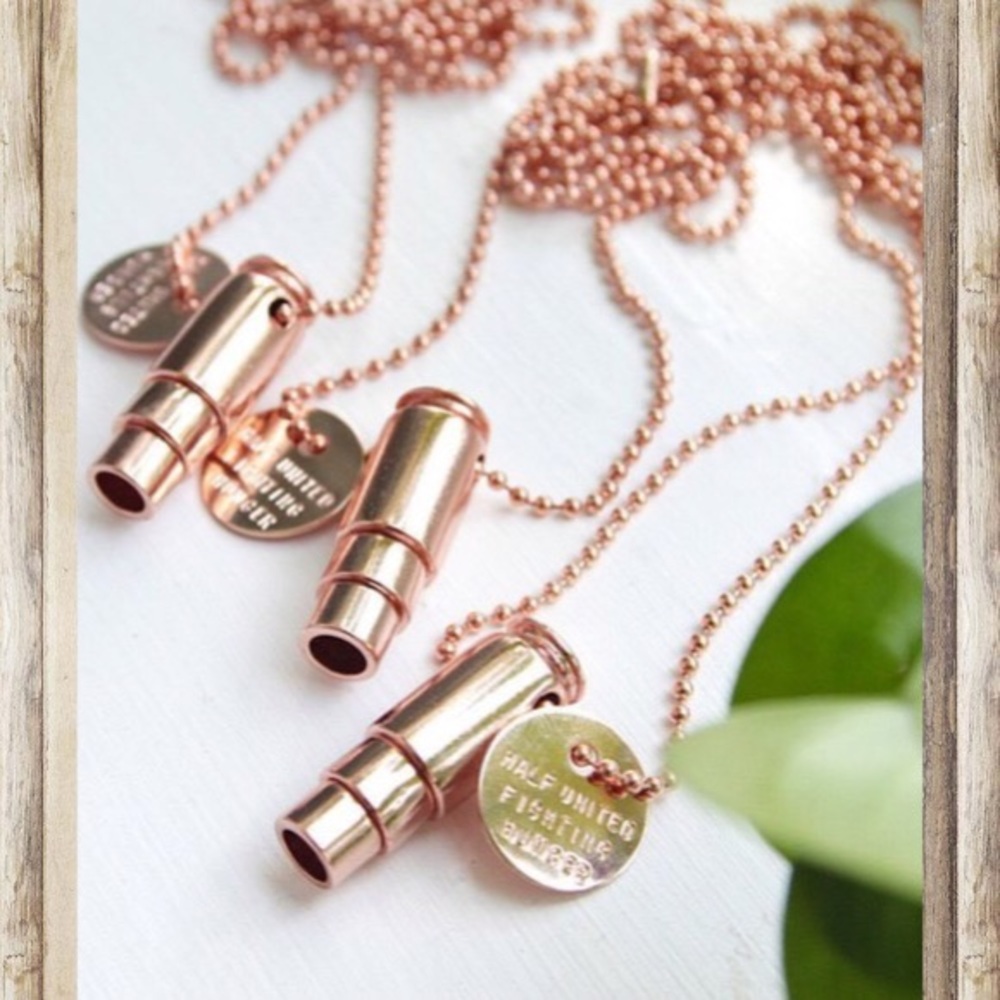 Rose Gold Bullet Pendant